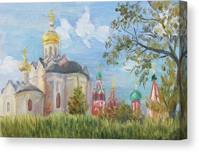 Russian Artists New Wave Canvas Print featuring the painting Sacred Spirit of Russia by Alina Malykhina