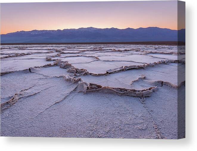 Death Valley Canvas Print featuring the photograph Salt Pan, Badwater Basin by Alexander Kunz