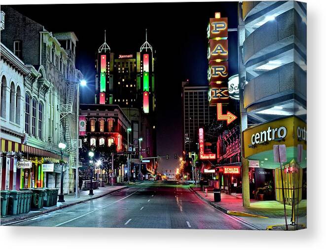 San Canvas Print featuring the photograph San Antonio Texas by Frozen in Time Fine Art Photography