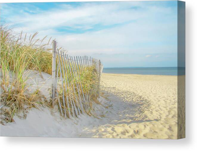Sandy Neck Canvas Print featuring the photograph Sand Beach Ocean and Dunes by Brooke T Ryan