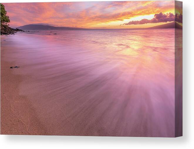 Maui Canvas Print featuring the photograph Sands of Kahana by Tyler Rooke