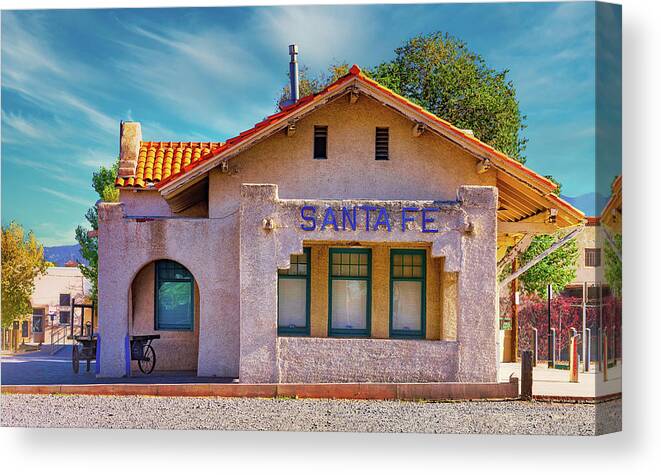 Santa Fe Canvas Print featuring the photograph Santa Fe Station by Stephen Anderson