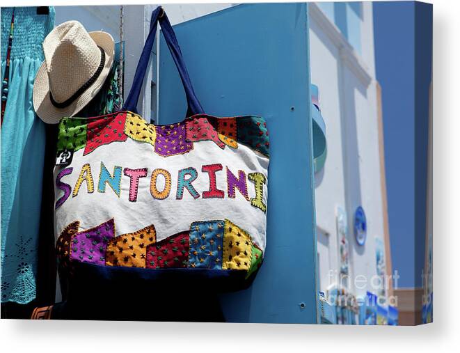Santorini Canvas Print featuring the photograph Santorini Bag by Rich S