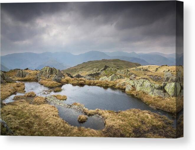 Beauty Canvas Print featuring the photograph Satura Crags, Lake District by Anita Nicholson