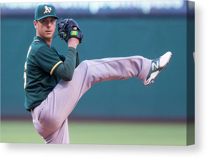 American League Baseball Canvas Print featuring the photograph Scott Kazmir by Jason Miller