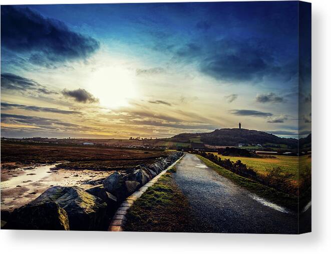 Ireland Canvas Print featuring the photograph Scrabo Storm by Martyn Boyd