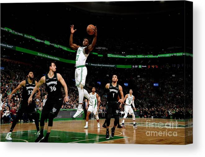 Nba Pro Basketball Canvas Print featuring the photograph Semi Ojeleye by Brian Babineau