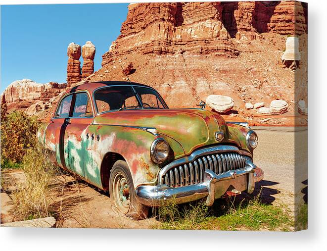 Cow Canyon Trading Post Canvas Print featuring the photograph September 2021 Abandoned I by Alain Zarinelli