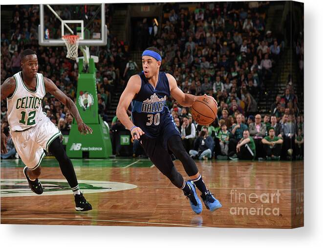 Seth Curry Canvas Print featuring the photograph Seth Curry by Brian Babineau