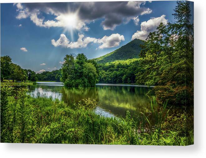 Peaks Of Otter Canvas Print featuring the photograph Sharp Top at Summer by Tricia Louque
