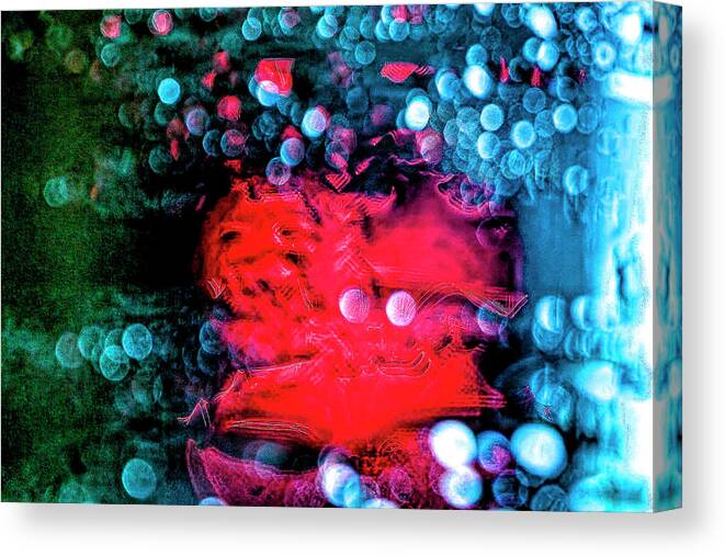 Abstract Canvas Print featuring the photograph Shattered Heart by Cheri Freeman