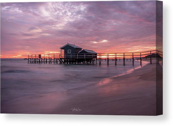 The Shelley Beach Jetty Canvas Print featuring the photograph Shelley Beach Jetty 2 by Vicki Walsh
