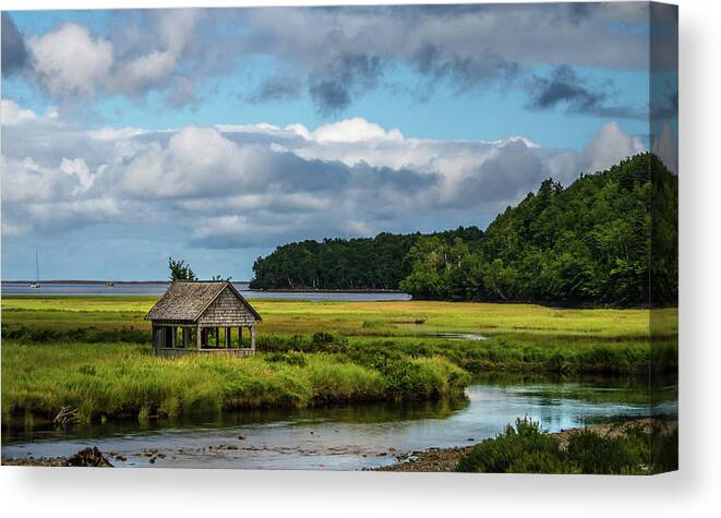 Landscape Canvas Print featuring the photograph Shelter by Linda Villers