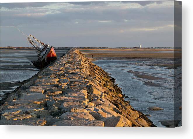 Provincetown Canvas Print featuring the photograph Ship Wrecked by Ellen Koplow