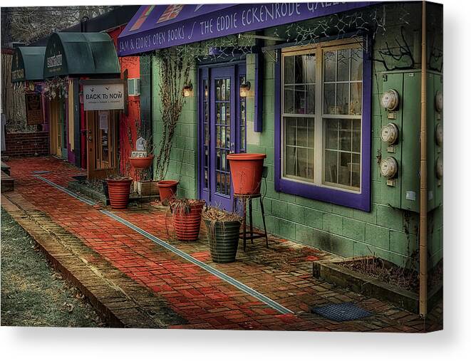 Canvas Print featuring the photograph Shops in the Village by Jack Wilson