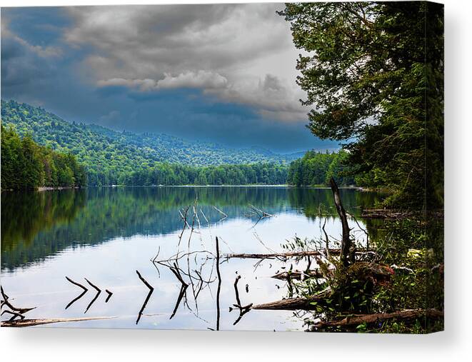 Sis Lake In The Adirondacks Canvas Print featuring the photograph Sis Lake in the Adirondacks by David Patterson