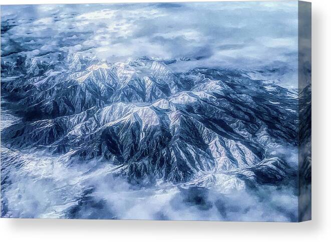 Rocky Mountains Canvas Print featuring the photograph Sky High Blue by Kevin Lane