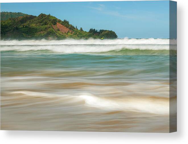 Island Canvas Print featuring the photograph Slow Surf by Shelby Erickson