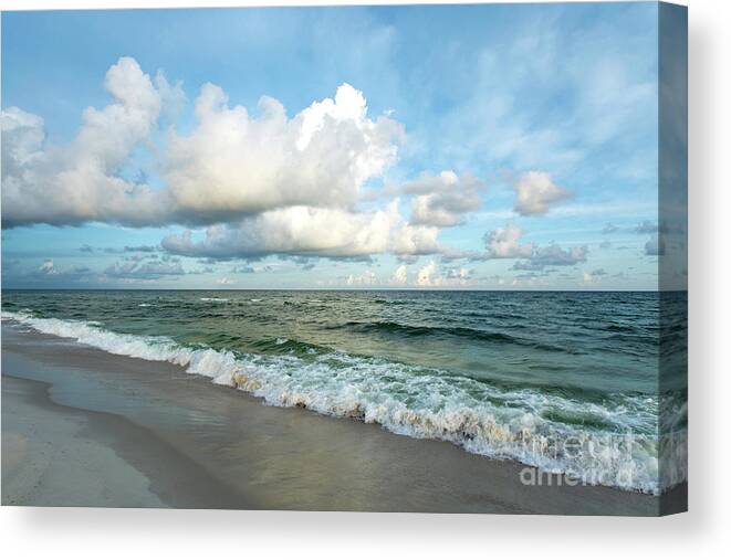 Smooth Canvas Print featuring the photograph Smooth Waves on the Gulf of Mexico by Beachtown Views