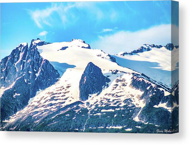 Snow Capped Canvas Print featuring the photograph Snow Capped by GLENN Mohs