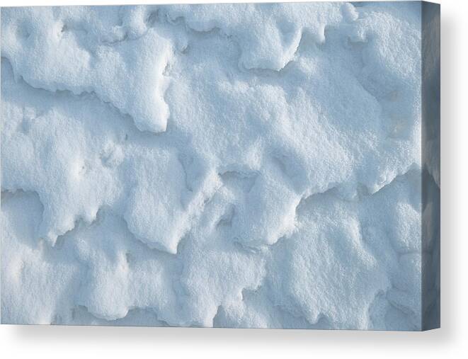 Snow Canvas Print featuring the photograph Snow Texture Abstract by Karen Rispin
