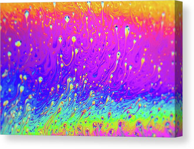 Bubble Canvas Print featuring the photograph Soap Film Abstract by SR Green