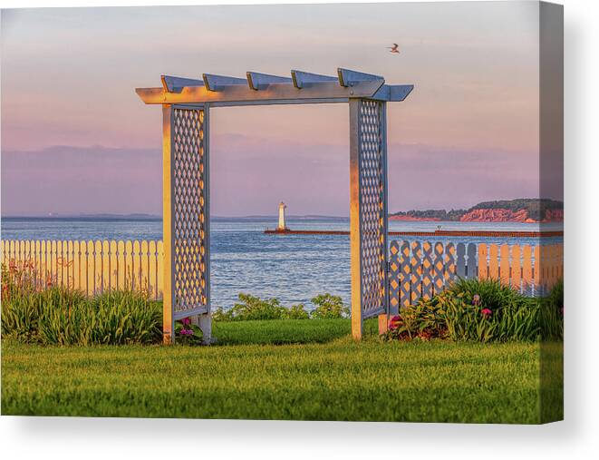 Sodus Point Lighthouse Canvas Print featuring the photograph Sodus Point Lighthouse View by Rod Best