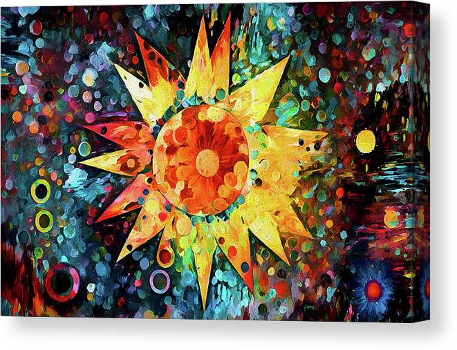 Sun Canvas Print featuring the digital art Solar Power by Peggy Collins