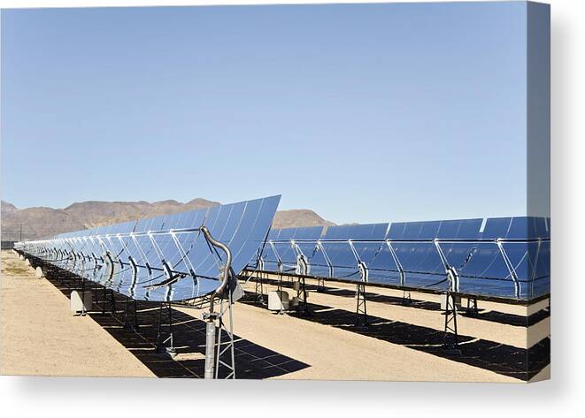 Environmental Conservation Canvas Print featuring the photograph Solar Thermal Farm by Rappensuncle