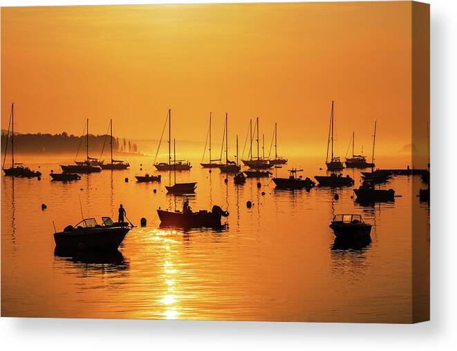 Southwest Harbor Canvas Print featuring the photograph Southwest Harbor 0360 by Greg Hartford