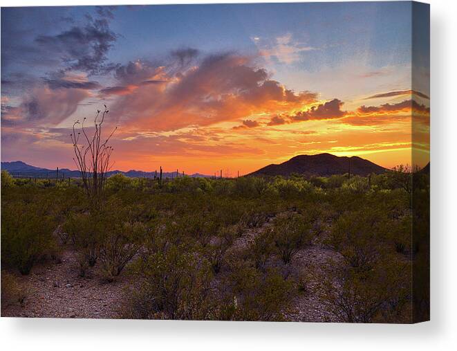 Southwest Canvas Print featuring the photograph Southwestern Sunset by Chance Kafka