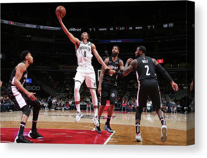 Spencer Dinwiddie Canvas Print featuring the photograph Spencer Dinwiddie by Ned Dishman