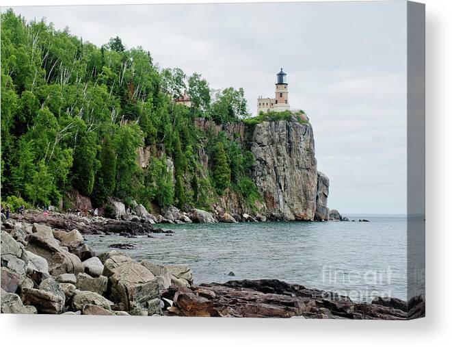 North Shore Canvas Print featuring the photograph Split Rock Lighthouse V by Rich S