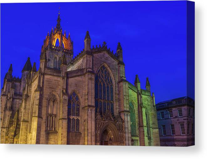 Bucket List Canvas Print featuring the photograph St Giles Cathedral Edinburgh by Scott McGuire