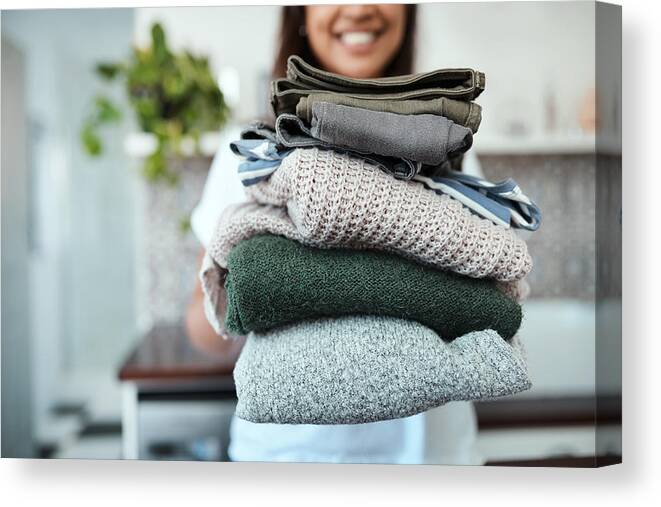 Homemaker Canvas Print featuring the photograph Stacked and ready to be packed by PeopleImages