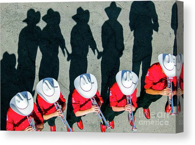 Calgary Canvas Print featuring the photograph Stampede Brass Band by Wilko van de Kamp Fine Photo Art