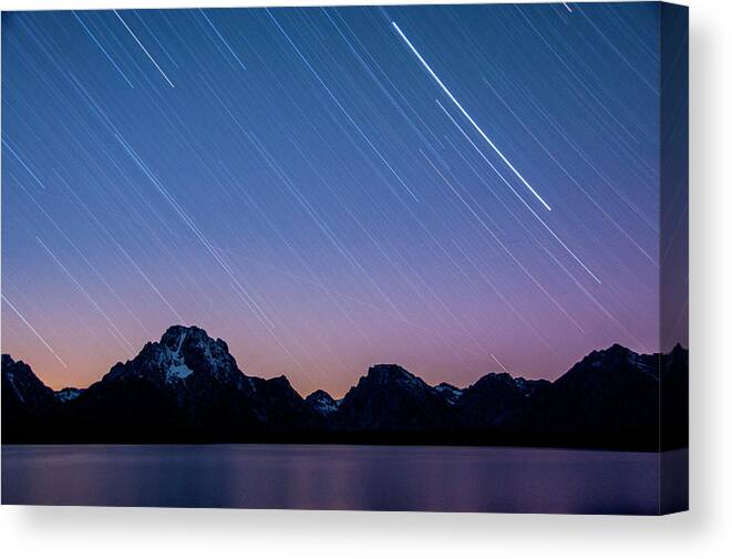 Grand Teton National Park Canvas Print featuring the photograph Stars in the Tetons by Melissa Southern