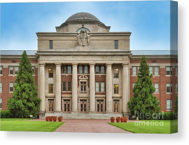 Building Canvas Print featuring the photograph Stately Architecture at Davidson College by Amy Dundon