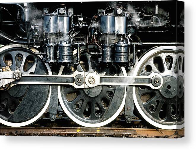 Steam Engines Canvas Print featuring the photograph Steam Power by Larey McDaniel