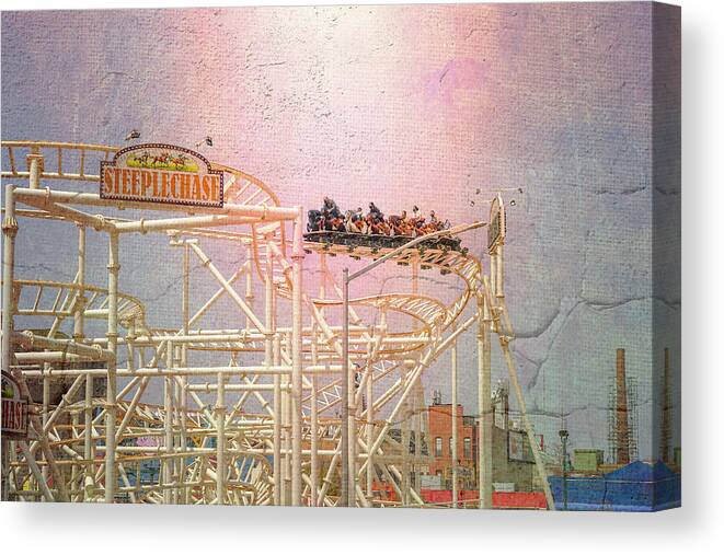 Coney Island Canvas Print featuring the photograph Steeple Chase by Cate Franklyn