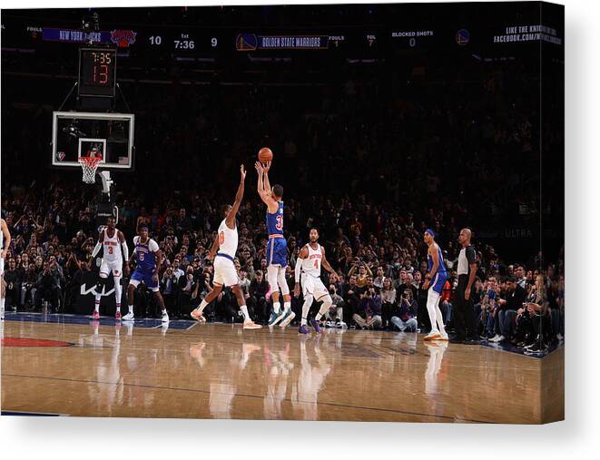 Nba Canvas Print featuring the photograph Stephen Curry and Ray Allen by Nathaniel S. Butler