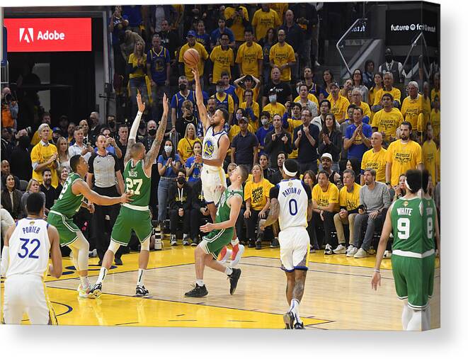 Playoffs Canvas Print featuring the photograph Stephen Curry by Brian Babineau