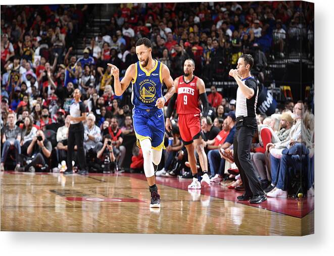 Nba Pro Basketball Canvas Print featuring the photograph Stephen Curry by Logan Riely