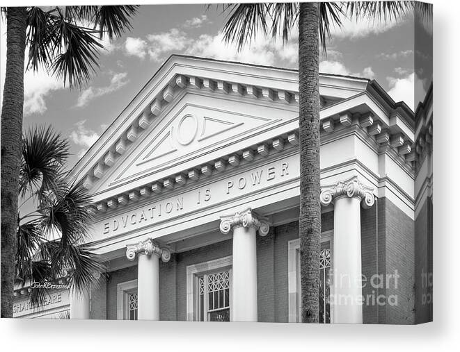 Stetson University Canvas Print featuring the photograph Stetson University Sampson Hall by University Icons