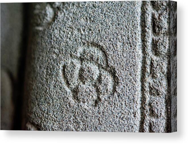 Angkor Canvas Print featuring the photograph Stone flower. Angkor Wat detail. Cambodia by Lie Yim
