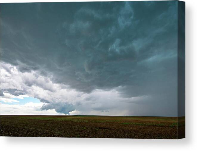 Storm Canvas Print featuring the photograph Storm over the Plains by Wesley Aston
