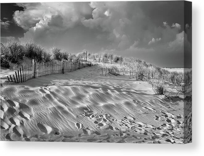 Sand Canvas Print featuring the photograph Stormy Dunes by Steven Nelson