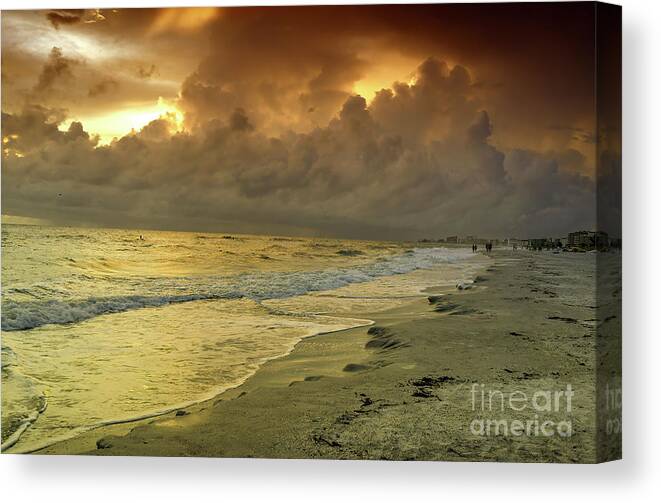 Photographs Canvas Print featuring the photograph Stormy Sunset by Felix Lai