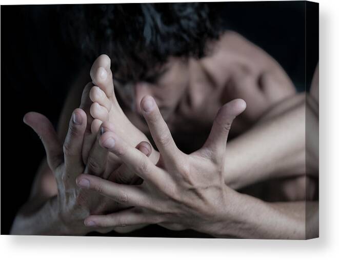 Yoga Canvas Print featuring the photograph Strength of Hands by Marian Tagliarino