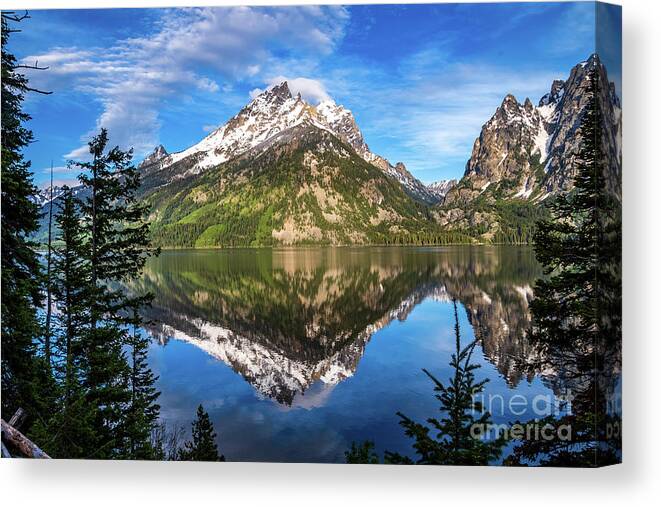 Grand Teton Canvas Print featuring the photograph String Lake Reflections - Grand Teton National Park by Sturgeon Photography